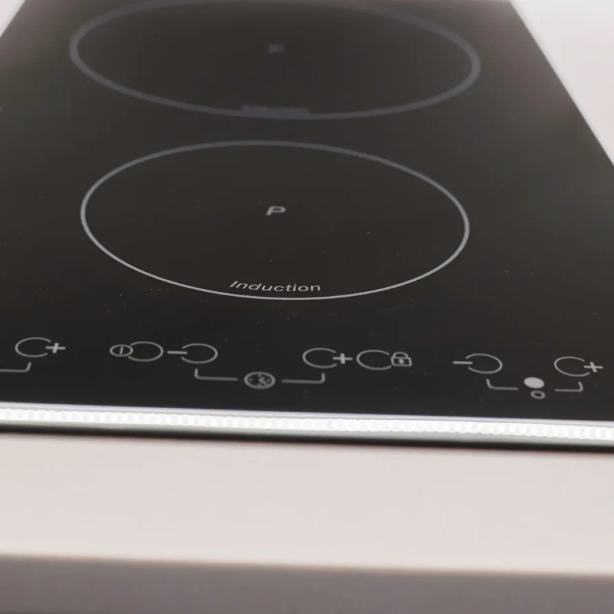 Black induction cooktop
