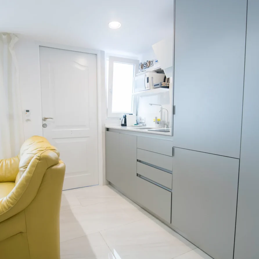 Compact modern kitchenette interior