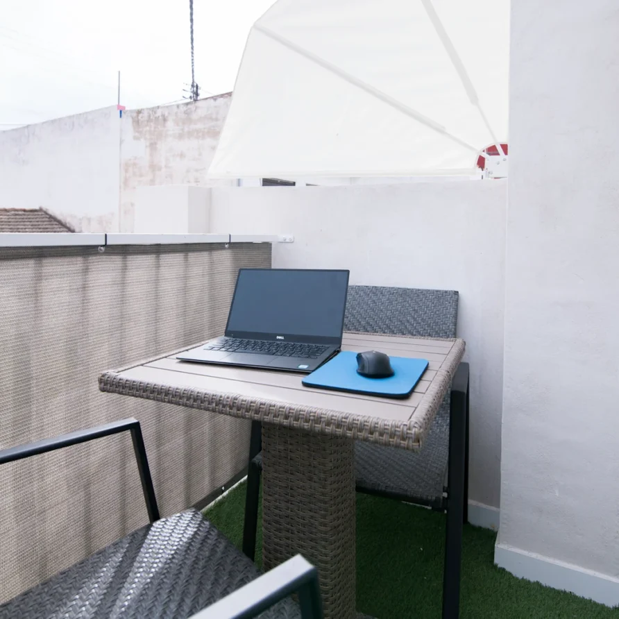Outdoor workspace setup