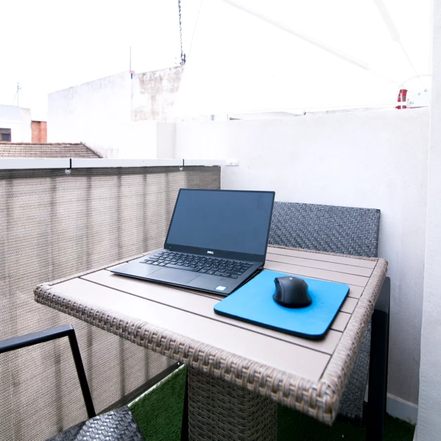 Outdoor office setup