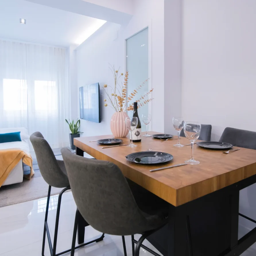 A modern dining area