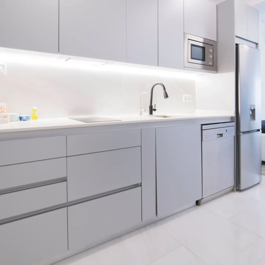 Elegant modern cooking space