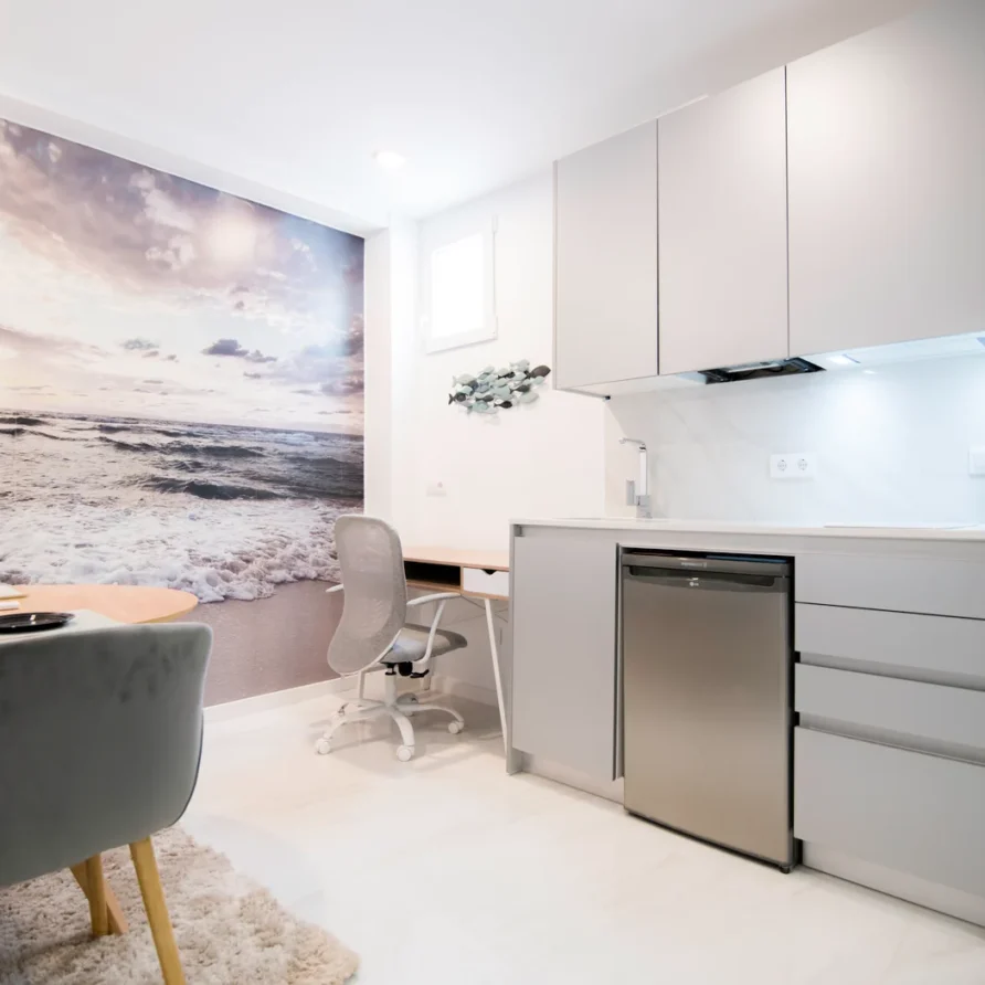 Modern loft apartment with a beach theme